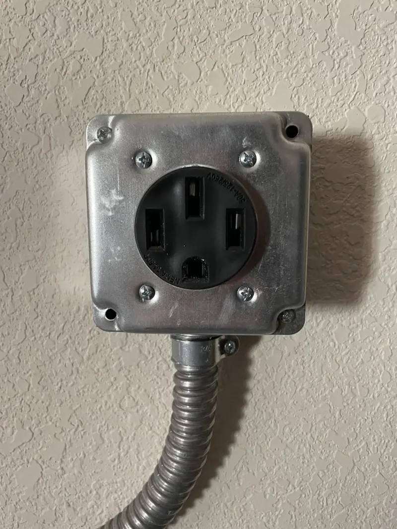 NEMA 14-50 outlet installed for Smart Home Electrical in Guyton